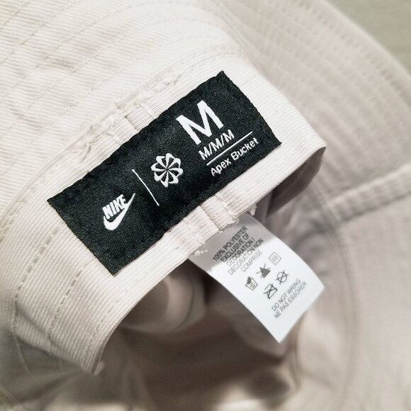 NEW Nike Unisex Swoosh Apex Bucket Hat Light Orewood Brown/Sail Size M or L $30 - Picture 9 of 13